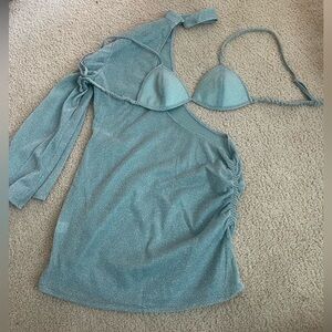 Blue dress with bralette